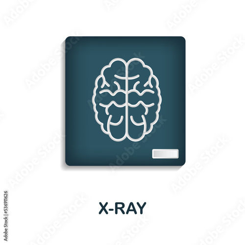 X-Ray icon. 3d illustration from health check collection. Creative X-Ray 3d icon for web design, templates, infographics and more