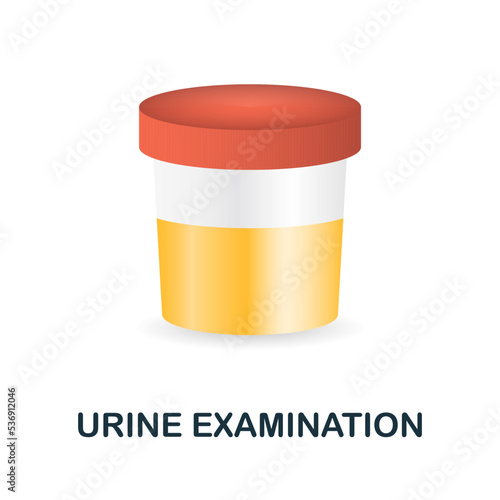 Urine Examination icon. 3d illustration from health check collection. Creative Urine Examination 3d icon for web design, templates, infographics and more