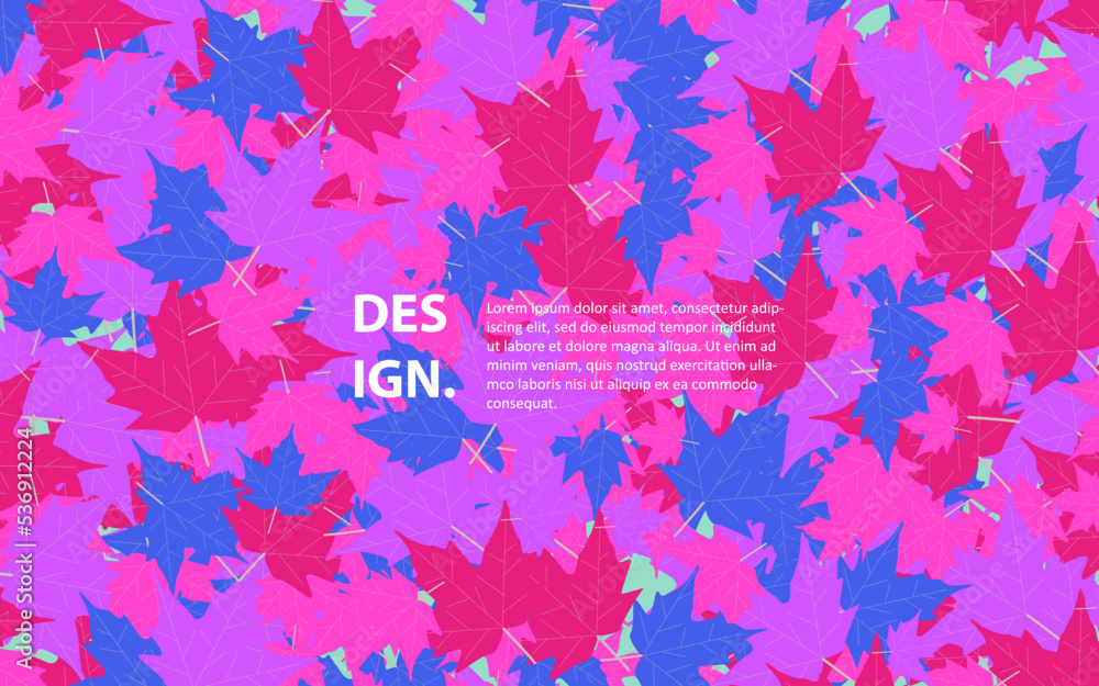 Obraz premium Fall leaf pattern colorful