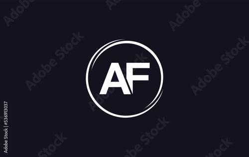 Free Download Circle logo icon and circle favicon flat letter AF - GFXLoad