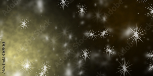 Abstract light yellow and gold background with flying stars