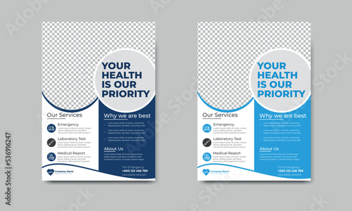 Health care medical Flyer Template Design