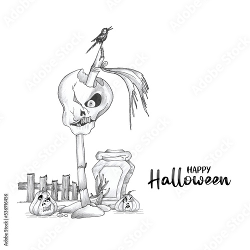 Happy Halloween festival celebration creepy ghost background design