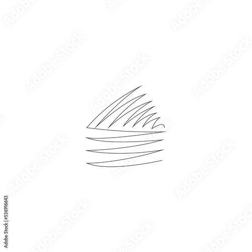 Single continuous line drawing of stylized sandwich logo label. Emblem fast food hot dog restaurant concept. Modern one line draw design vector illustration for cafe  shop or food delivery service