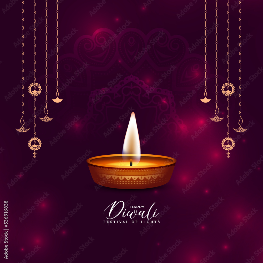 Beautiful Happy Diwali festival greeting background with Diya Beautiful Happy Diwali festival greeting background with Diya
