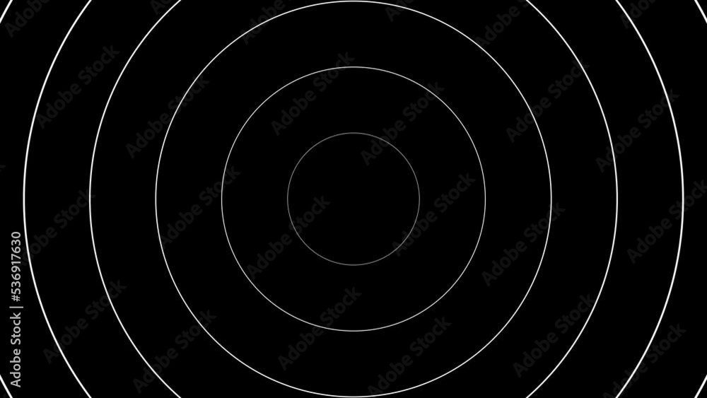 animation white circles diverge radio signal. 2d motion animation white circles diverge radio signal. 2d motion