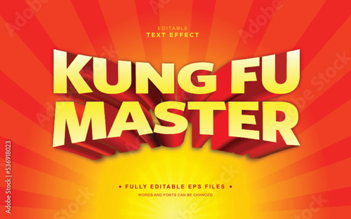 Vector Editable Text Effect in Kung Fu Master Style
