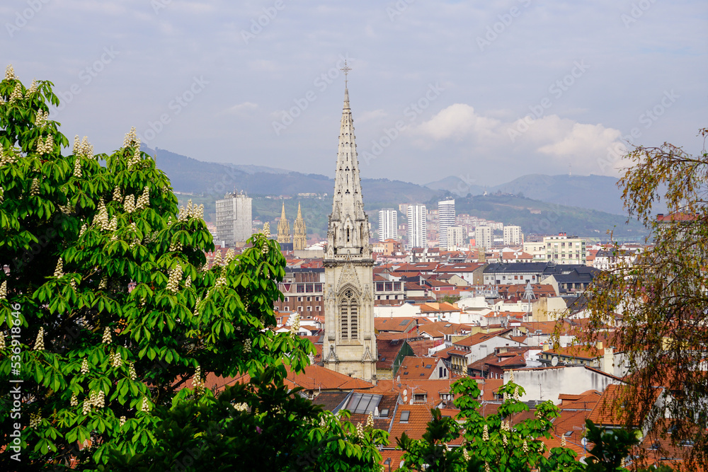 Fototapeta premium cityscape from Bilbao city, basque country, spain, travel destinations