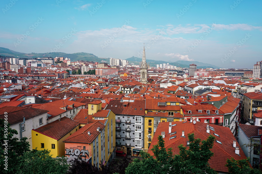 cityscape from Bilbao city, basque country, spain, travel destinations