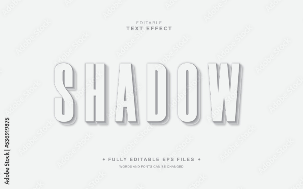 Vector Editable Text Effect in Shadow Style Vector Editable Text Effect in Shadow Style