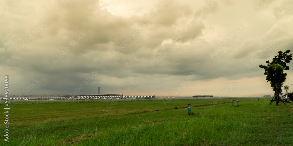 landscape background in the field with sky and cloud landscape background in the field with sky and cloud