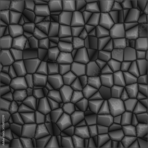 Fototapeta Naklejka Na Ścianę i Meble -  abstract dark crystal stones mineral texture background, modern backdrop for website, 3d render
