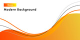 orange curve background with modern vibrant geometric and stripe background