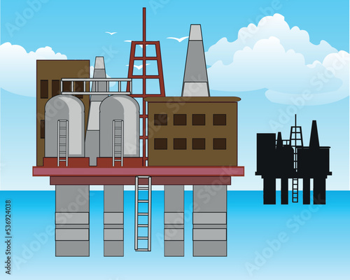 Oil platform seaborne for mining the oils