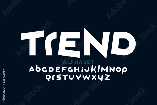 Modern font design alphabet letters, vector illustration