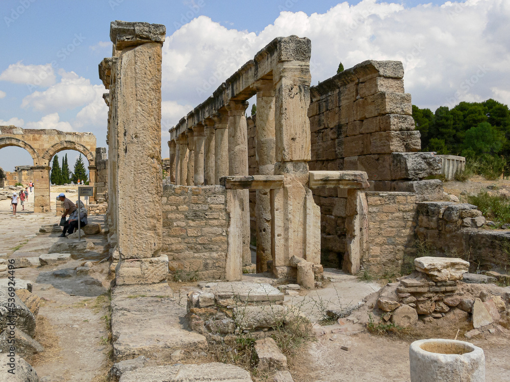 The ruins of the ancient city of Hierapolis, Turkey