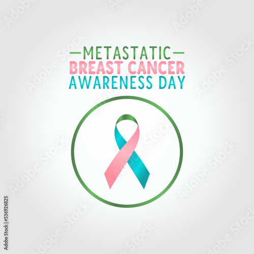 vector graphic of metastatic breast cancer awareness day good for metastatic breast cancer awareness day celebration. flat design. flyer design.flat illustration.