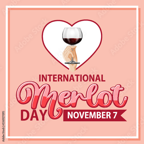 International merlot day poster design