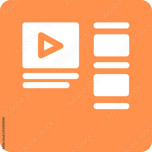 playlist video play multimedia content icon