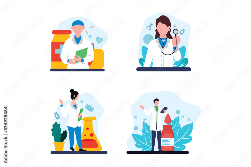 National Doctor Day Flat Design Illustration National Doctor Day Flat Design Illustration