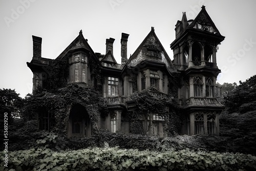 A creepy, crumbling haunted house.  © ECrafts