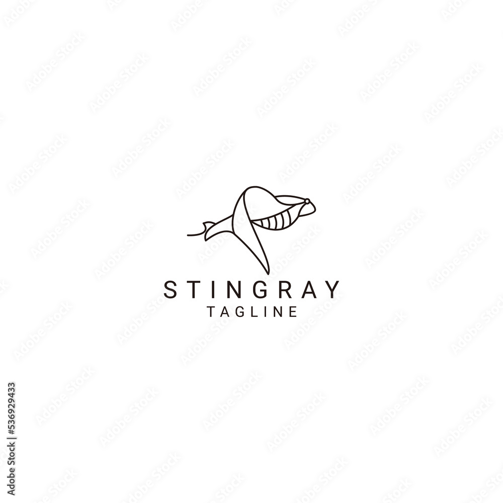 Stingray logo desing icon vector Stingray logo desing icon vector