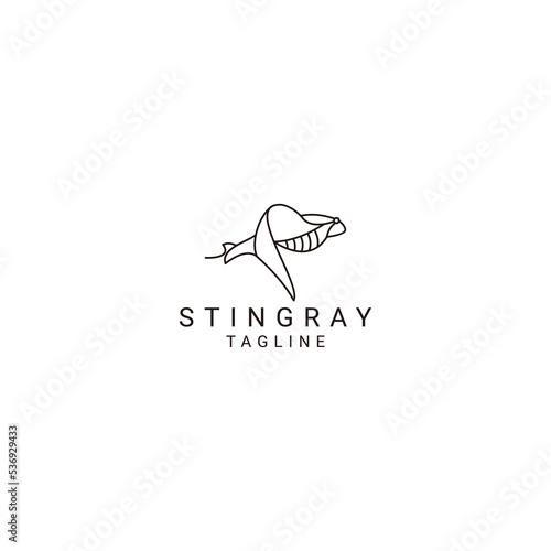 Stingray logo desing icon vector