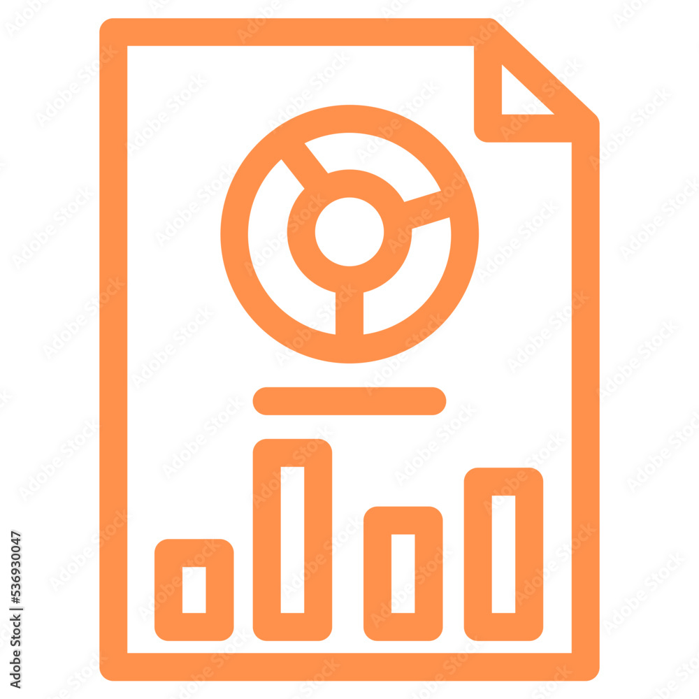 Fototapeta premium document diagram outline icon