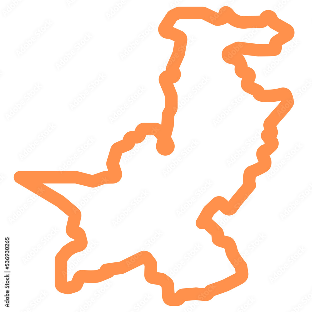 map pakistani outline icon map pakistani outline icon