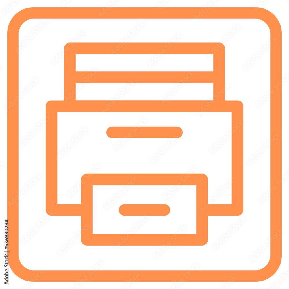document printer printing outline icon document printer printing outline icon