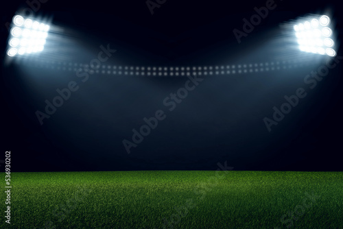 3d render black background stadium