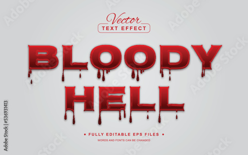 Vector Editable Text Effect in Bloody Style
