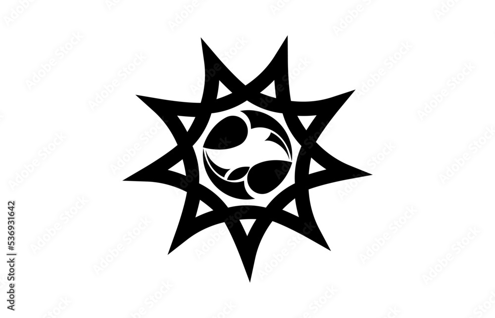 Logo template creative abstract logo with fishes in shape. Logo template creative abstract logo with fishes in shape.