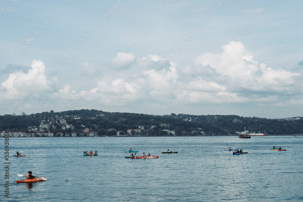 Canoe on the sea