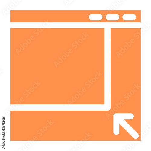 resize mimimize stretch layout window icon