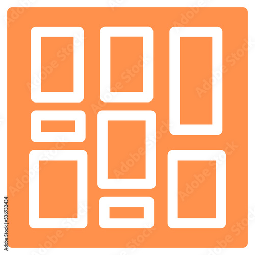 responsive wireframe masonry layout website icon