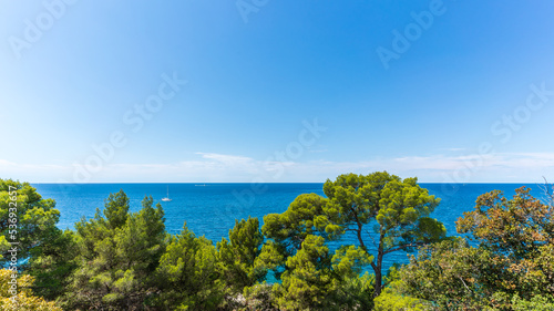 Spectacular view of the Mediterranean Sea in Croatia in summer