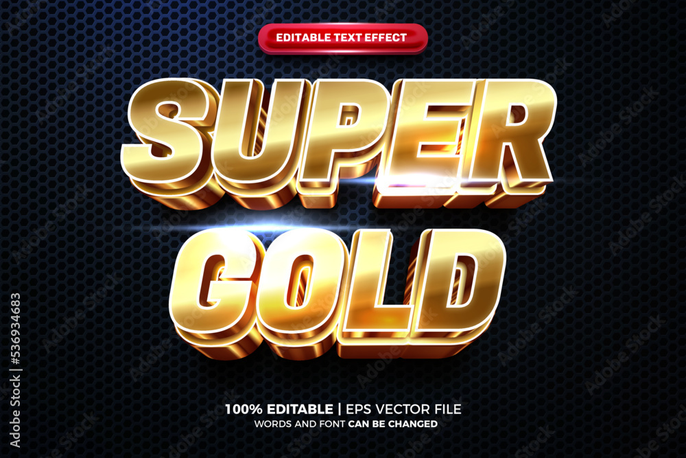 super gold team cartoon movies Bold 3D Editable text Effect Style super gold team cartoon movies Bold 3D Editable text Effect Style