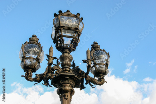 Ornate Street light in Paris, France