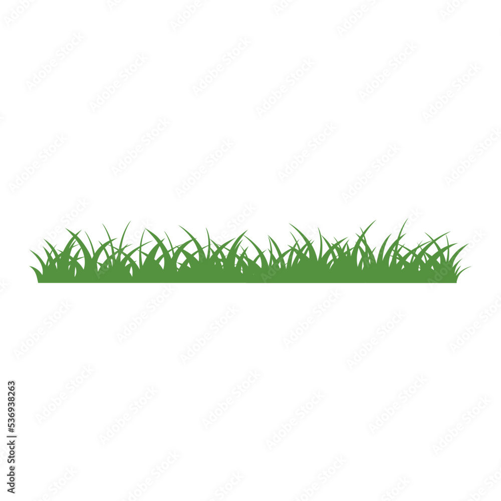 Fototapeta premium Green Grass Isolated on White Background,flowers