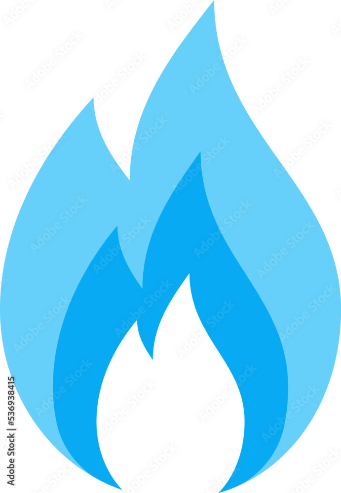 Gas burner with fire, blue flame icon. Symbol hob on gas stove. Fire for cooking and warm. Vector flat illustration Gas burner with fire, blue flame icon. Symbol hob on gas stove. Fire for cooking and warm. Vector flat illustration