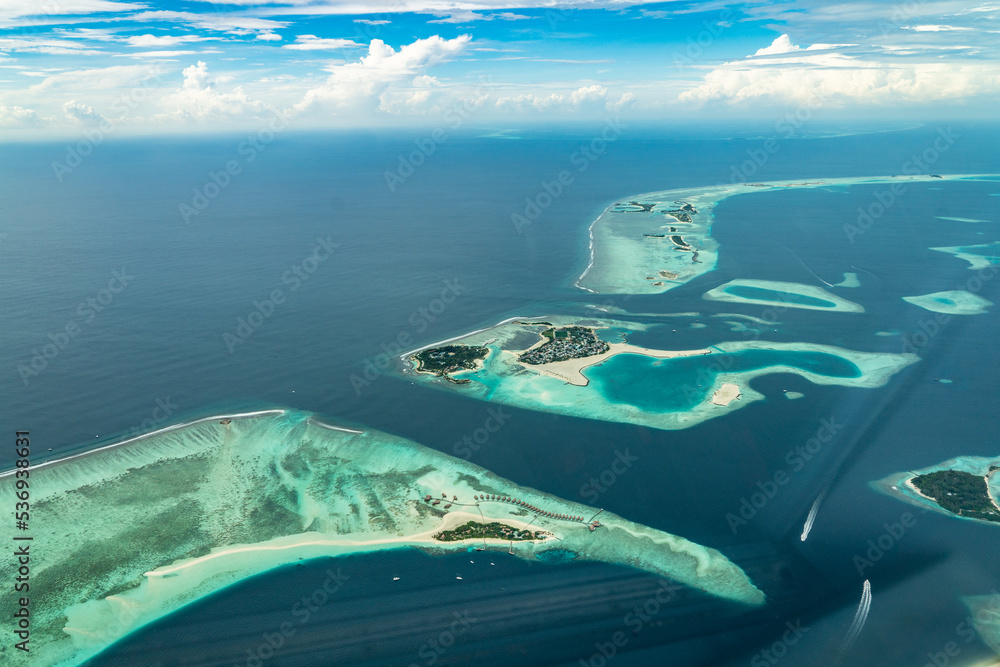 Poster Aerial View Of The Maldives Islands And Atolls Wall Art 