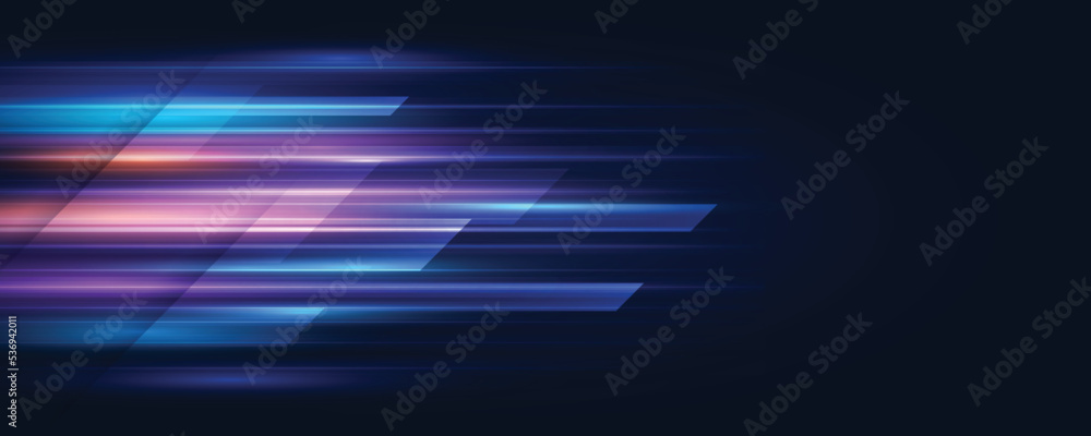 Modern abstract speed line background. Dynamic motion speed of light. Technology velocity movement pattern for banner or poster design. Vector EPS10.