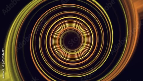 Spiral animation in yellow and orange for background