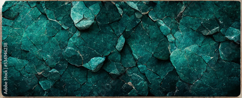 green blue stone background, cracked granite surface, banner.