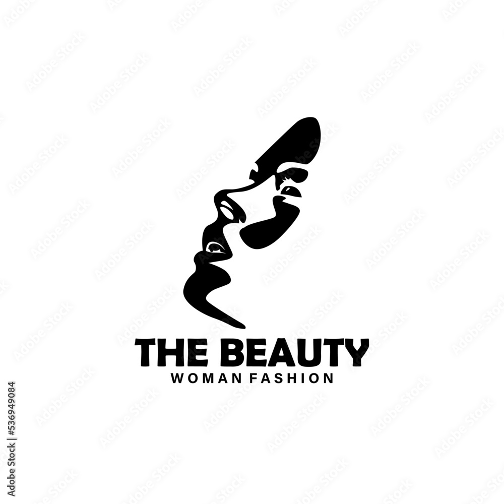 Obraz premium silhouette of a face design logo vector
