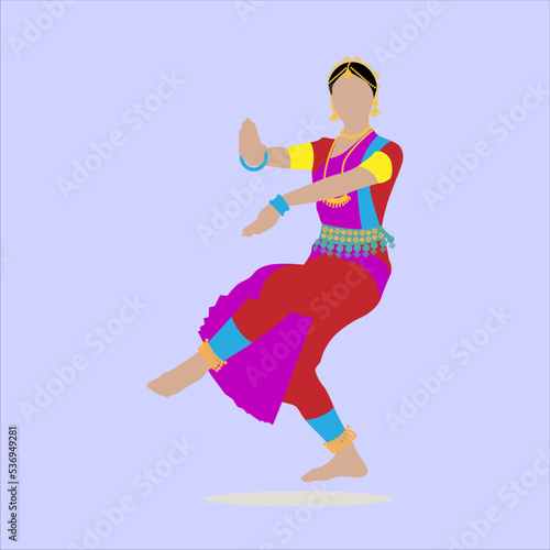 art illustration abstract icon symbol traditional culture asian of indian female dancer
