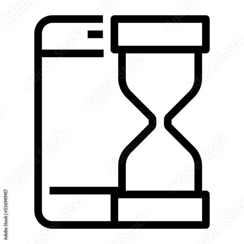 timesand simple line icon photo