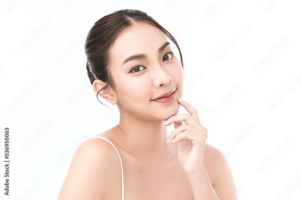 Beautiful young asian woman with clean fresh skin on white background, Face care, Facial treatment, Cosmetology, beauty and spa, Asian women portrait. Beautiful young asian woman with clean fresh skin on white background, Face care, Facial treatment, Cosmetology, beauty and spa, Asian women portrait.