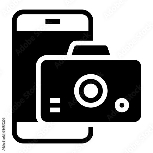 camera solid glyph icon photo